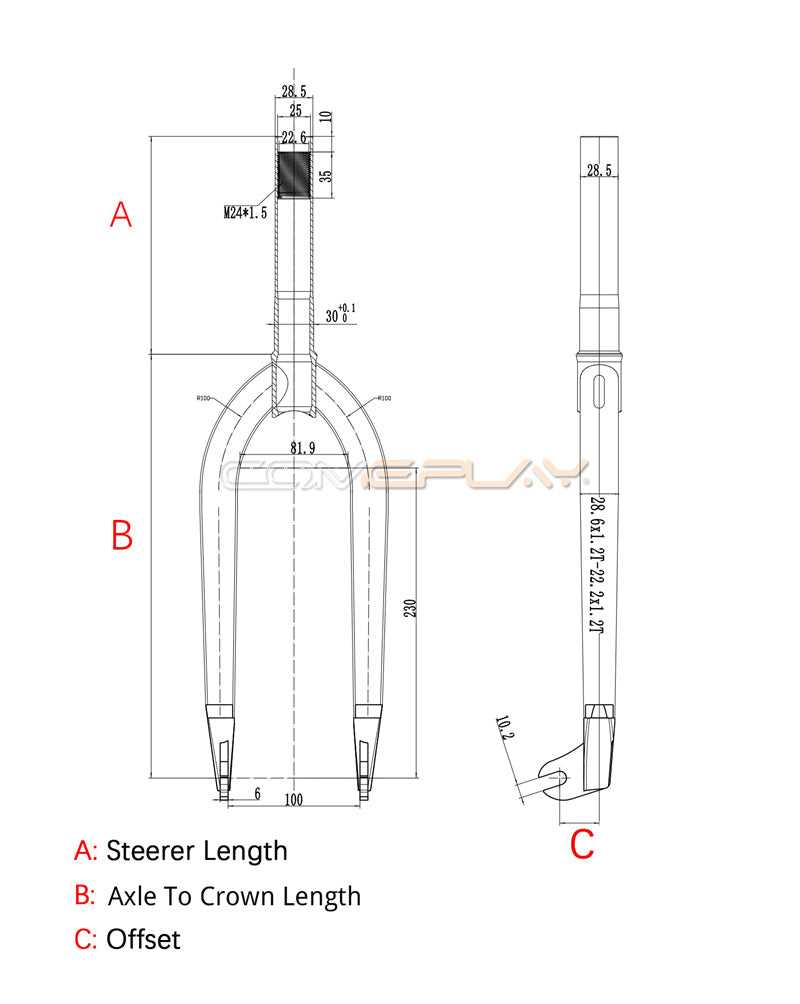 bike fork parts diagram