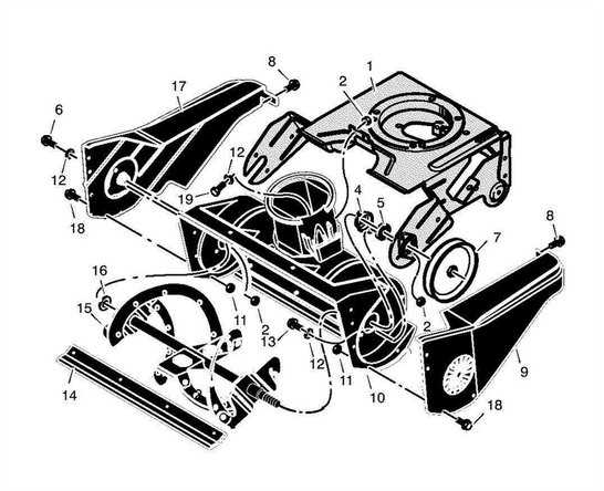 manual mtd snowblower parts diagram