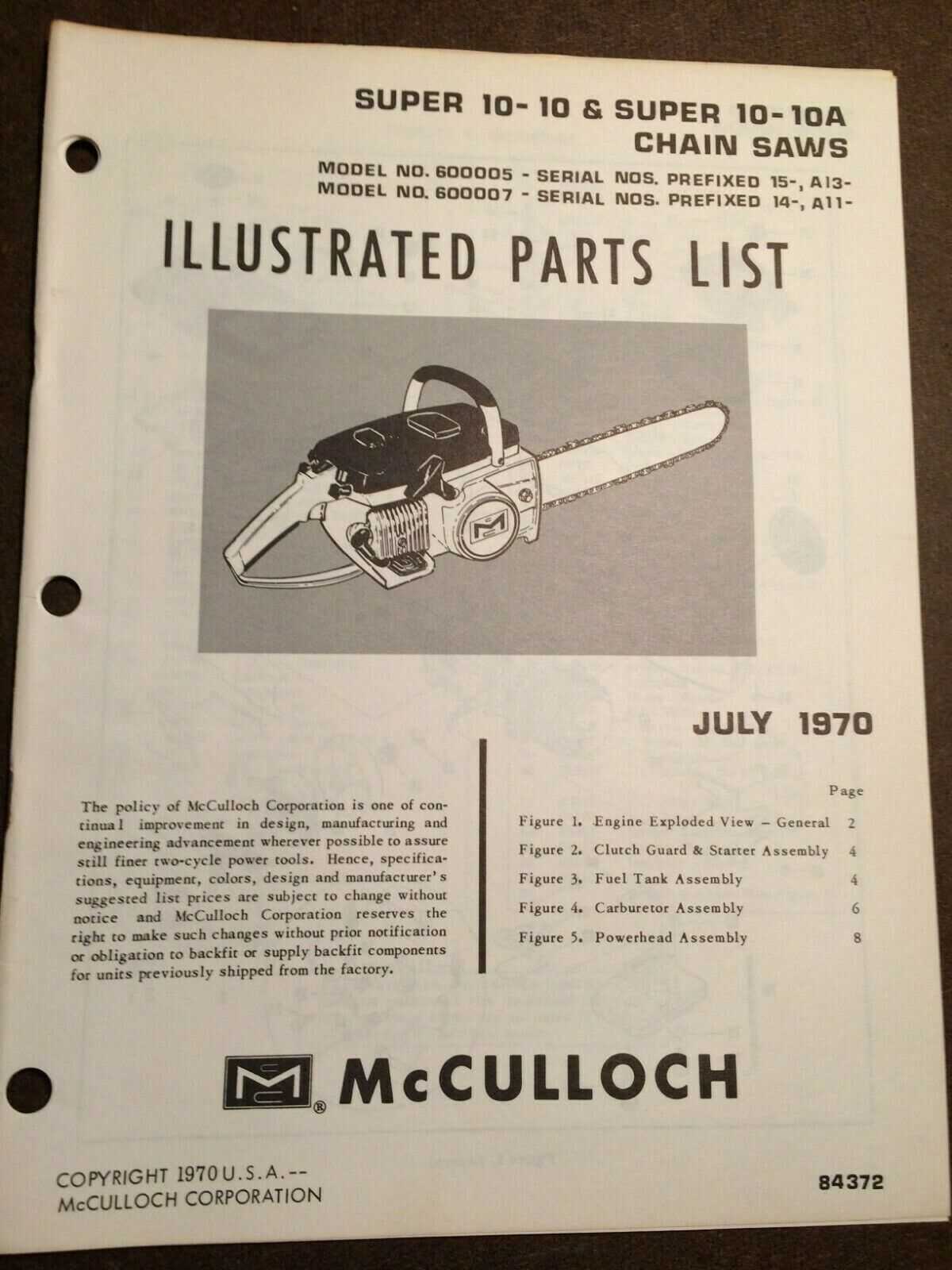 mcculloch 610 parts diagram