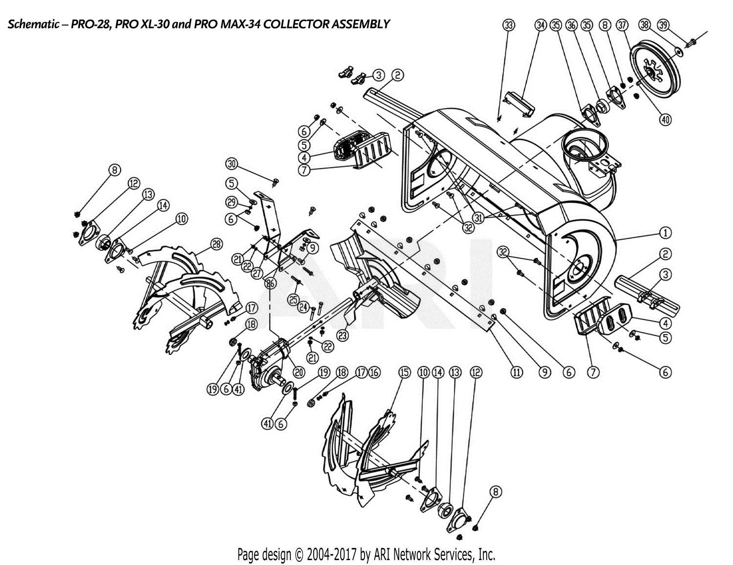 pronovost snowblower parts diagram