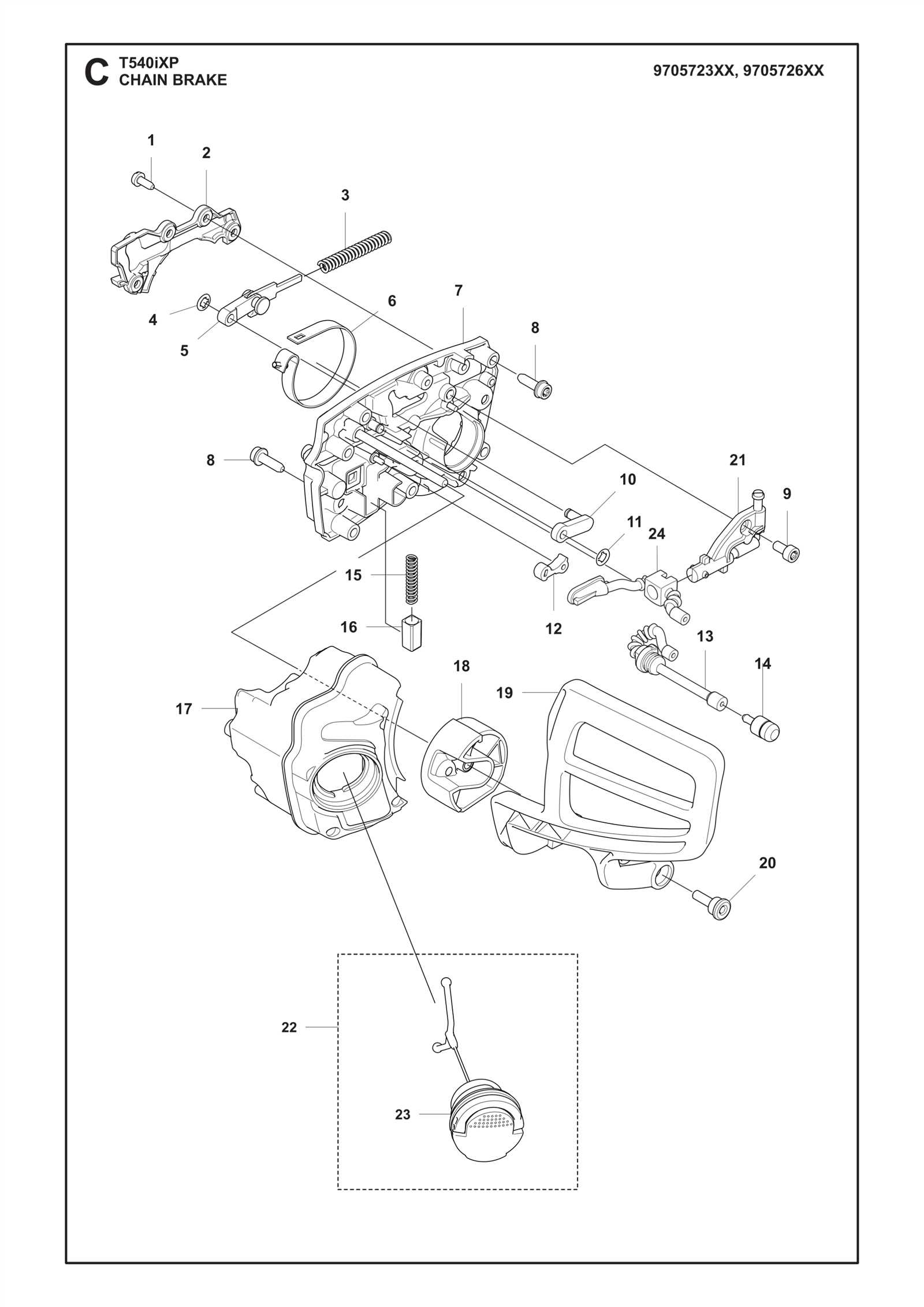 husqvarna 435 chainsaw parts diagram