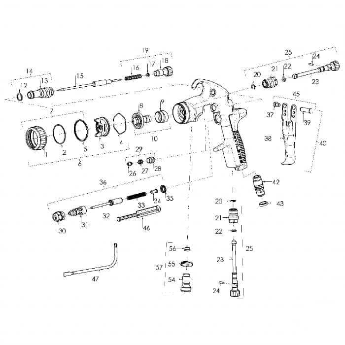 devilbiss spray gun parts diagram