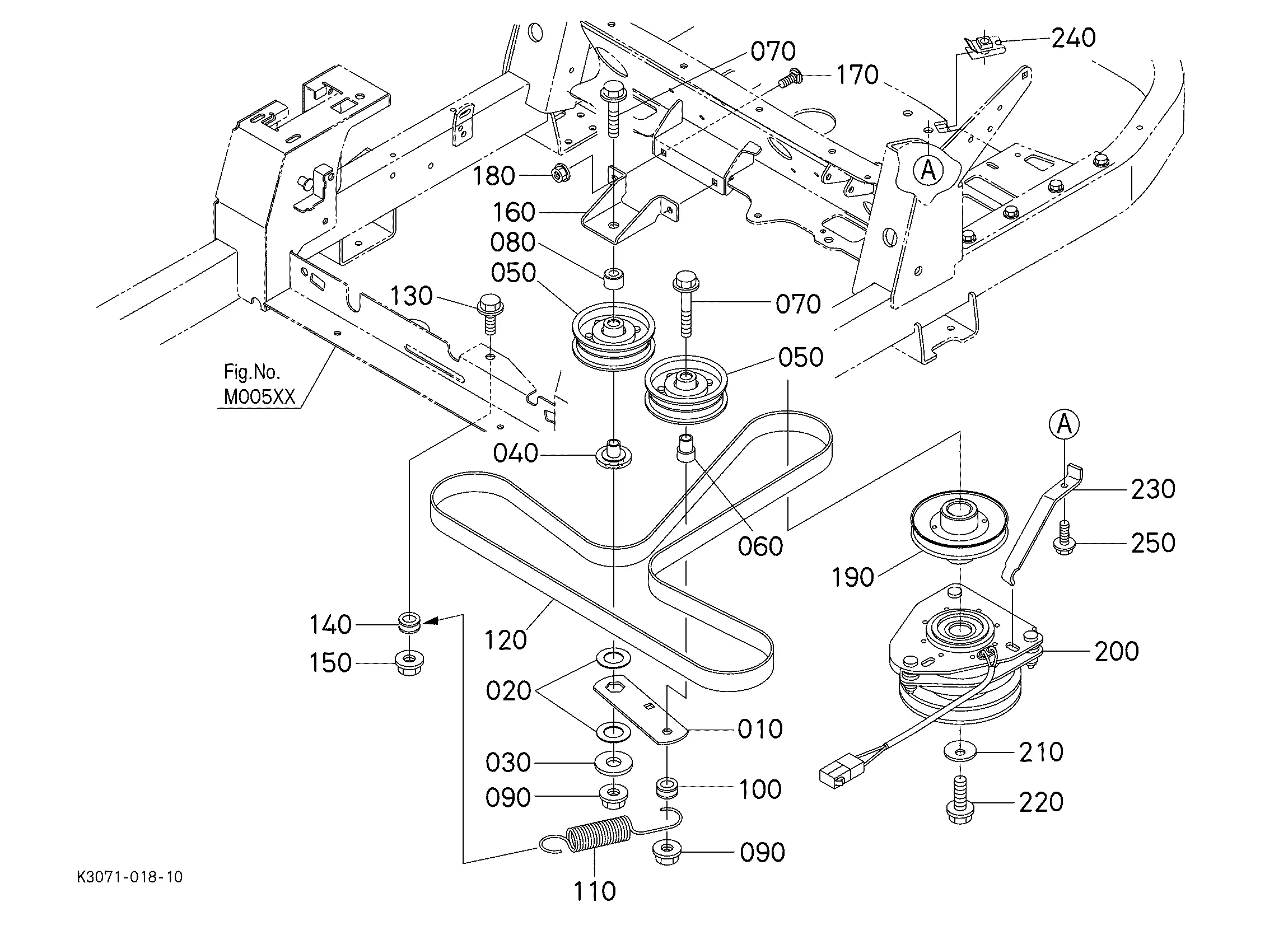 kubota z421 deck parts diagram