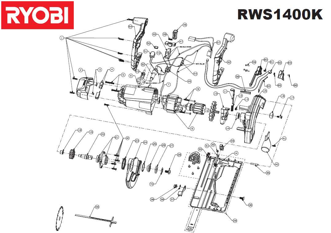 ryobi circular saw parts diagram