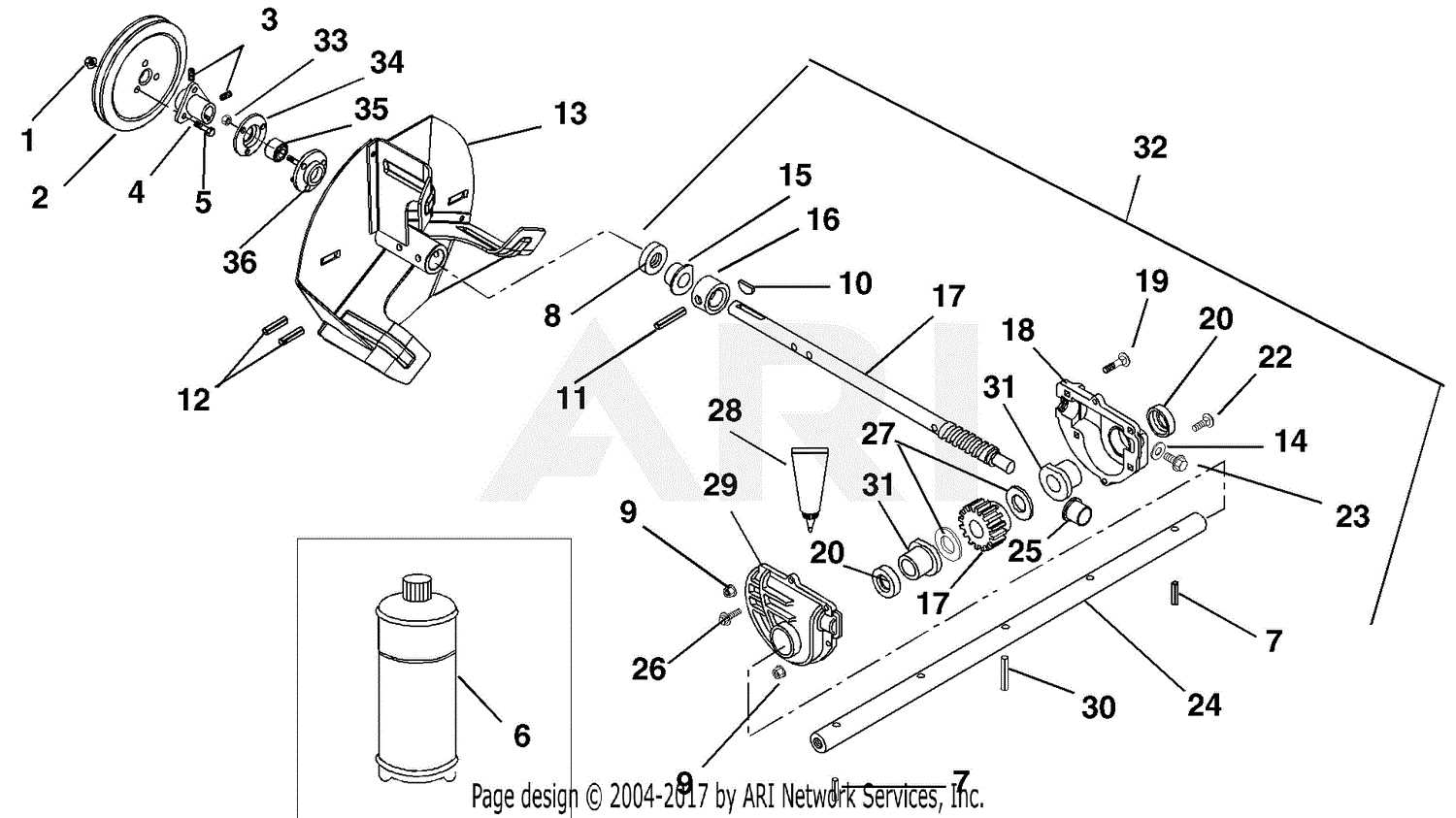 ariens st824 snowblower parts diagram