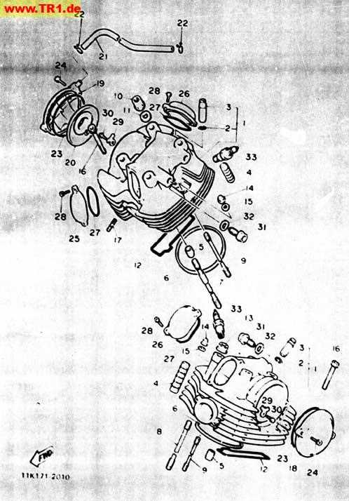 yamaha virago parts diagram