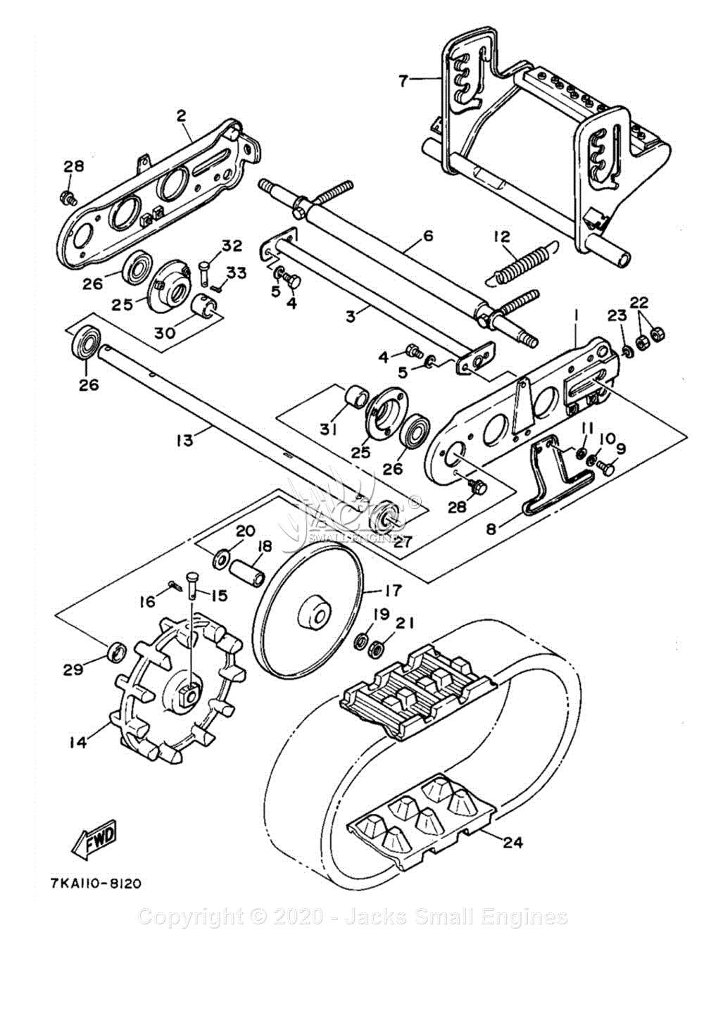 yamaha snowblower parts diagram