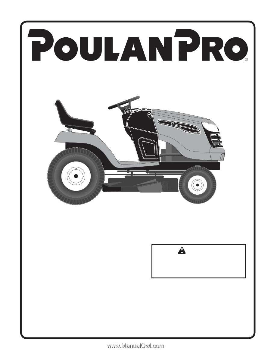 poulan pro riding mower parts diagram