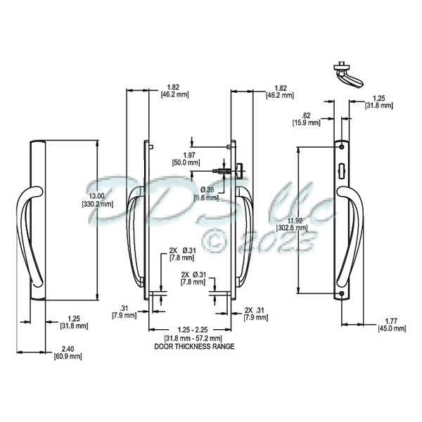 sliding patio door parts diagram