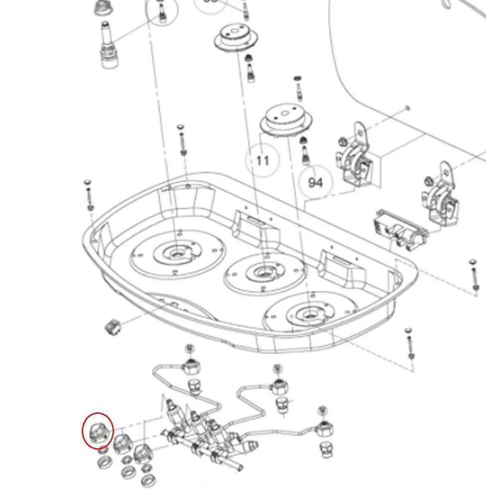 john deere la125 mower deck parts diagram