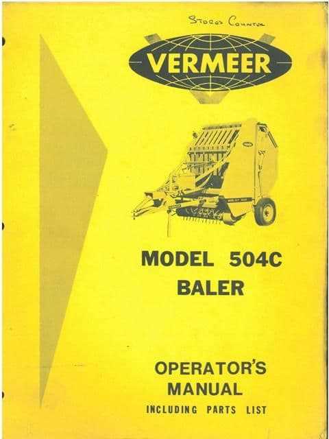 vermeer 504 parts diagram