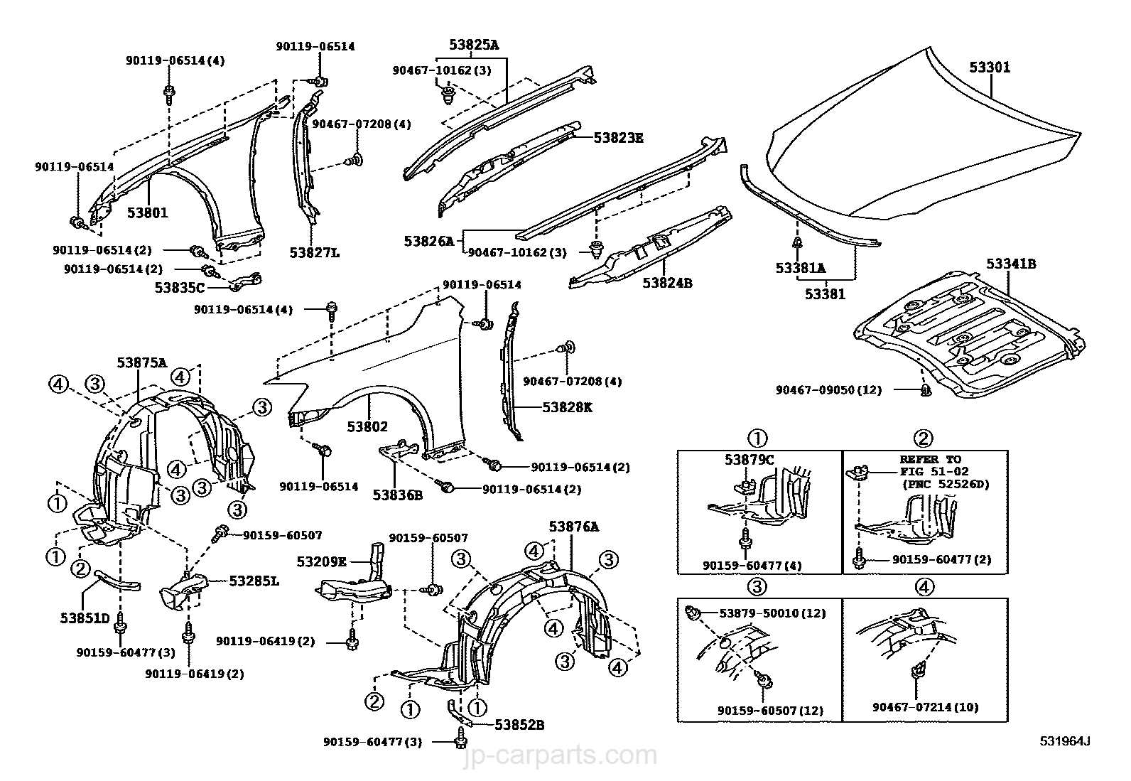 wheel well parts diagram