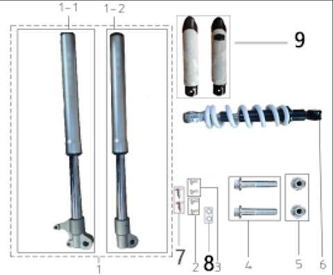 bike fork parts diagram